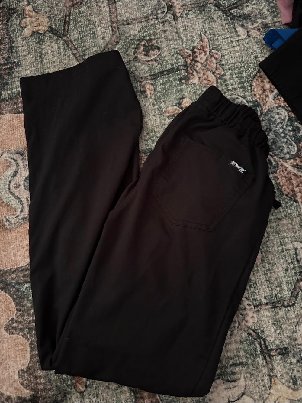 Grey's Anatomy Black Boot Cut Scrub Pants